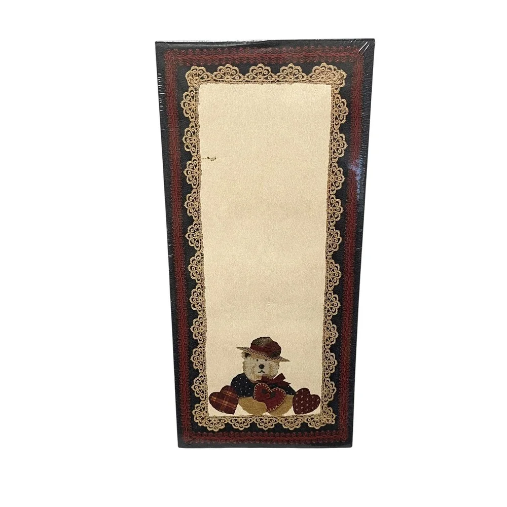 VTG 1996 Main Street Press Teddy Bear List Pad Elizabeth King Brownd Cottagecore